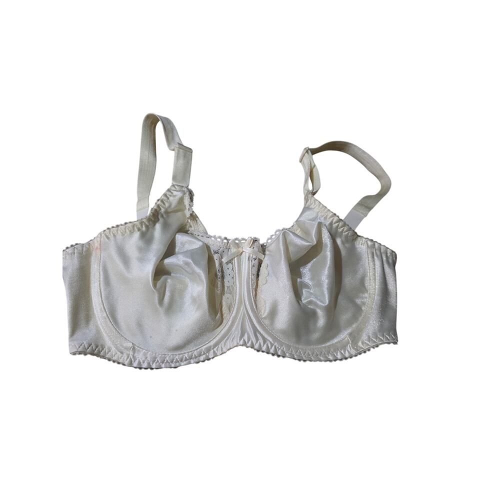Bali‎ Underwired Bra 36D Womens Cream Non Padded Adjustable Straps Lace